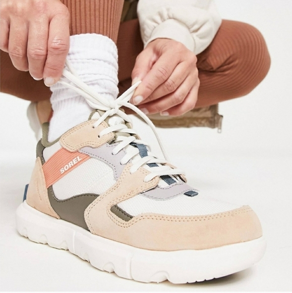 Sorel Explorer II Sneaker Low WP Sea Salt Womens NEW - Picture 2 of 10